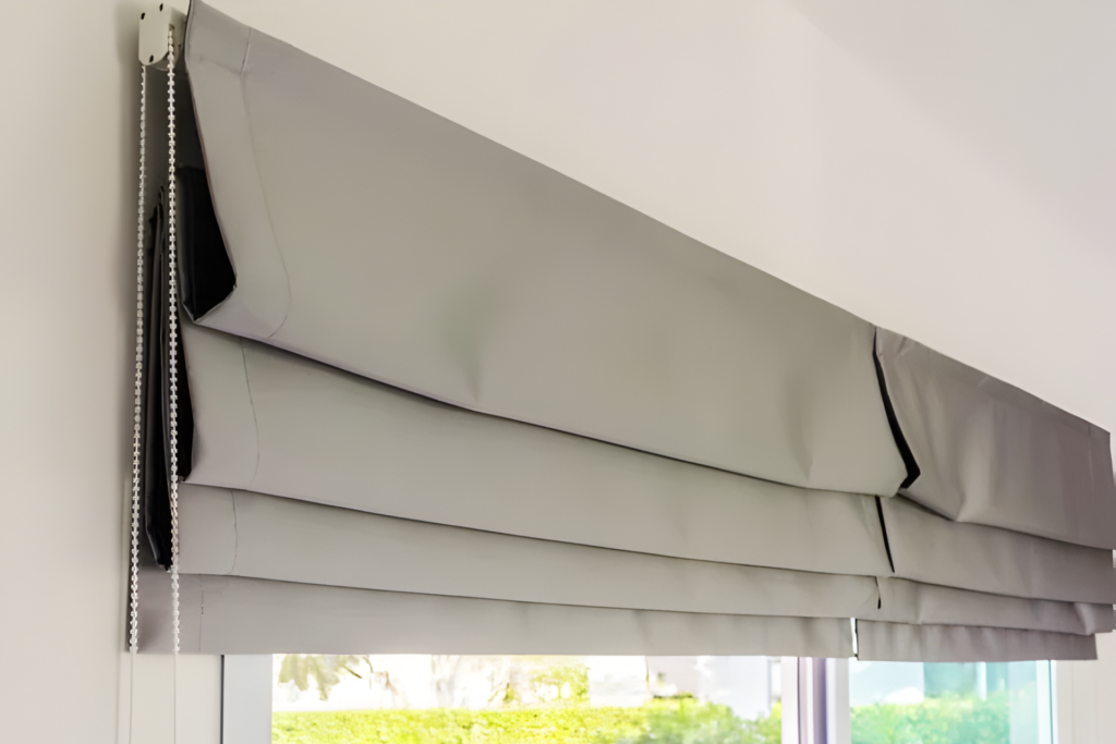 Roman blinds for living room